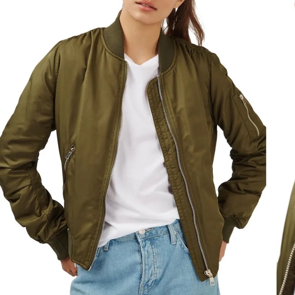 Topshop MA1 Bomber Jacket US Petite Size 6